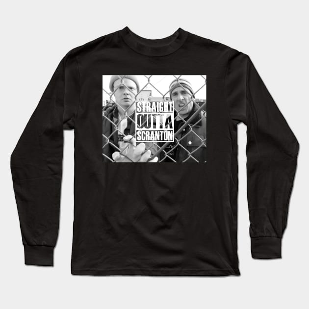 Straight Outta Scranton Long Sleeve T-Shirt by juliusredmon